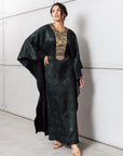 Floral Kaftan in Emerald Green