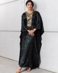 Floral Kaftan in Emerald Green