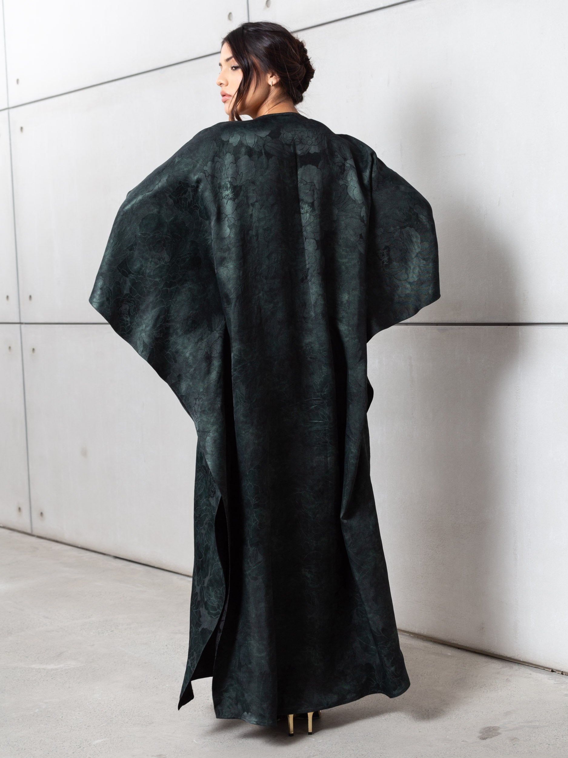 Floral Kaftan in Emerald Green