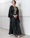 Floral Kaftan in Emerald Green