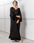 Flow Kaftan in Noir Gold