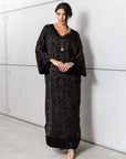 Flow Kaftan in Noir Gold