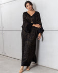 Flow Kaftan in Noir Gold