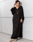 Flow Kaftan in Noir Gold