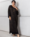 Flow Kaftan in Noir Gold