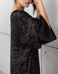 Flow Kaftan in Noir Gold