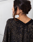 Flow Kaftan in Noir Gold