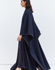 Flow Abaya in Navy Blue Tencel Twill
