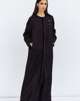 Elegant Black Front Line Abaya
