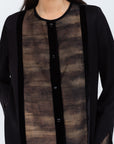 Front Panel Black and Brown Abaya