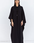 Flow Abaya in Black with Tie-String