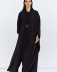 Flow Abaya in Black with Tie-String