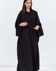 Flow Abaya in Black with Tie-String