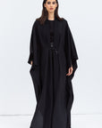 Flow Abaya in Black with Tie-String