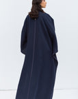 Flow Abaya in Navy Blue Tencel Twill