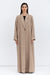 Trench Abaya in Light Brown Alpaca Wool