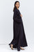 Flow Abaya in Blue with Satin Trims