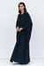 Butterfly Abaya in Blue Brown Pattern