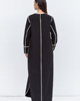 Structured Abaya in Black and White