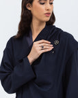 Shawl Abaya in Navy Blue