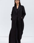 Luxury Floral Jacquard Abaya in Black