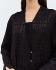 Jacket Abaya in Black Pattern