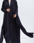 Layer Abaya in Blue Pattern