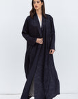 Layer Abaya in Blue Pattern