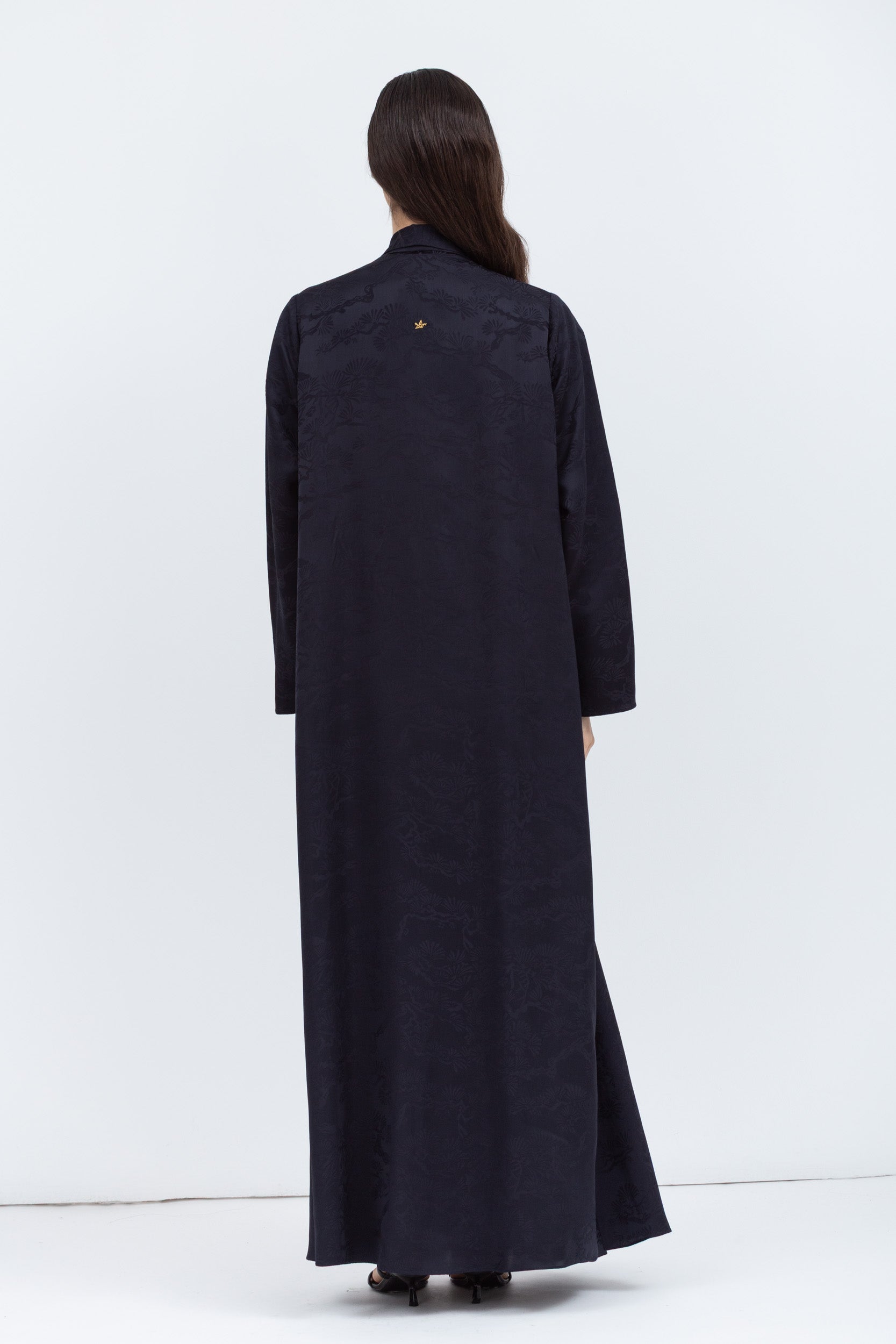Layer Abaya in Blue Pattern