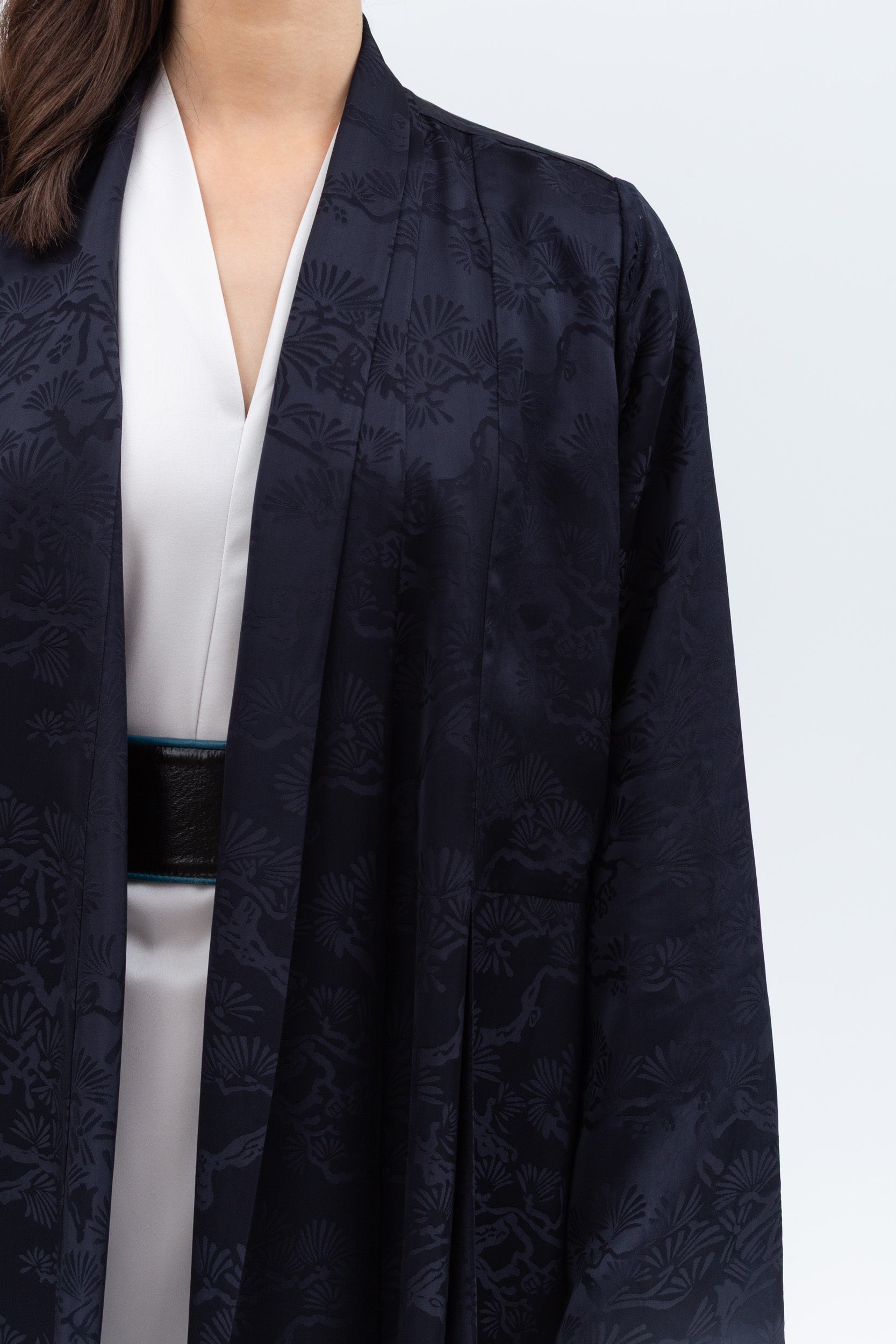 Layer Abaya in Blue Pattern