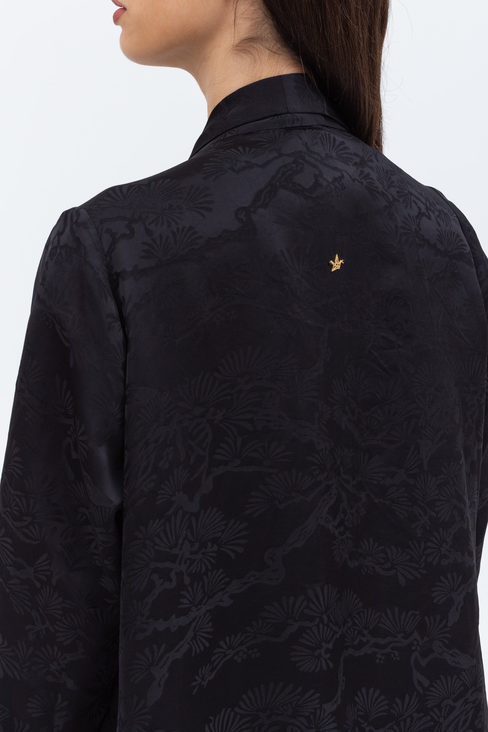 Layer Abaya in Black Pattern