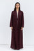 Layer Abaya in Burgundy Pattern