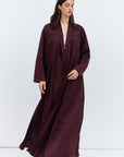 Layer Abaya in Burgundy Pattern
