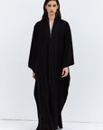 Flow Abaya in Black Pattern