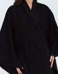Flow Abaya in Black Pattern