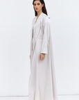 Layer Abaya in Off-White Satin