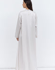 Layer Abaya in Off-White Satin