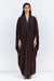 Butterfly Abaya in Brown Pattern