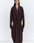 Butterfly Abaya in Brown Pattern