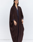 Butterfly Abaya in Brown Pattern