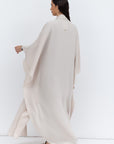 Flow Abaya in Ivory with Tie-String