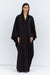 Flow Abaya in Black Stripe Satin