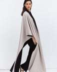 Reversible Shawl Abaya in Black Mauve