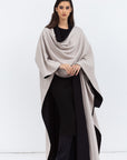 Reversible Shawl Abaya in Black Mauve