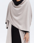 Reversible Shawl Abaya in Black Mauve