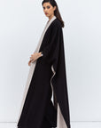 Reversible Shawl Abaya in Black Mauve