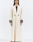 Ivory Lace Winter Abaya