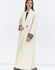 Ivory Lace Winter Abaya