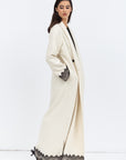 Ivory Lace Winter Abaya