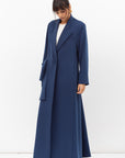 Tuxedo Abaya with Sash in Blue